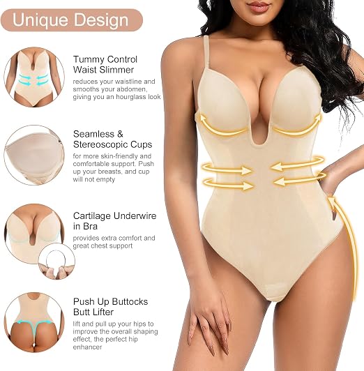 Body moldeador sin costuras color beige – talla XL/XXL - additional image 1